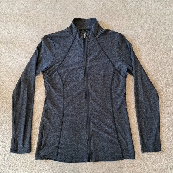 Tuff Athletics Zip Front Active Jacket Grey  Medium Activewear Top Long Sleeved - Picture 12 of 15